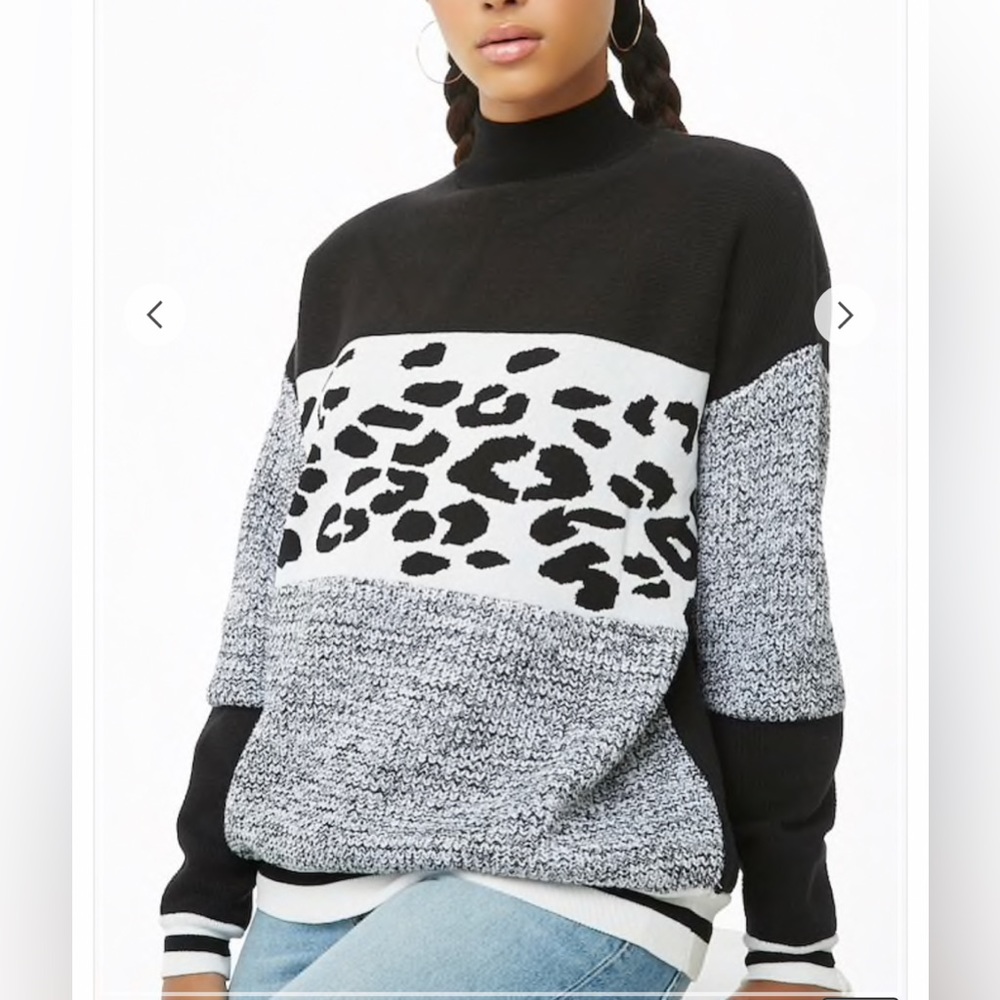 Animal print sweater